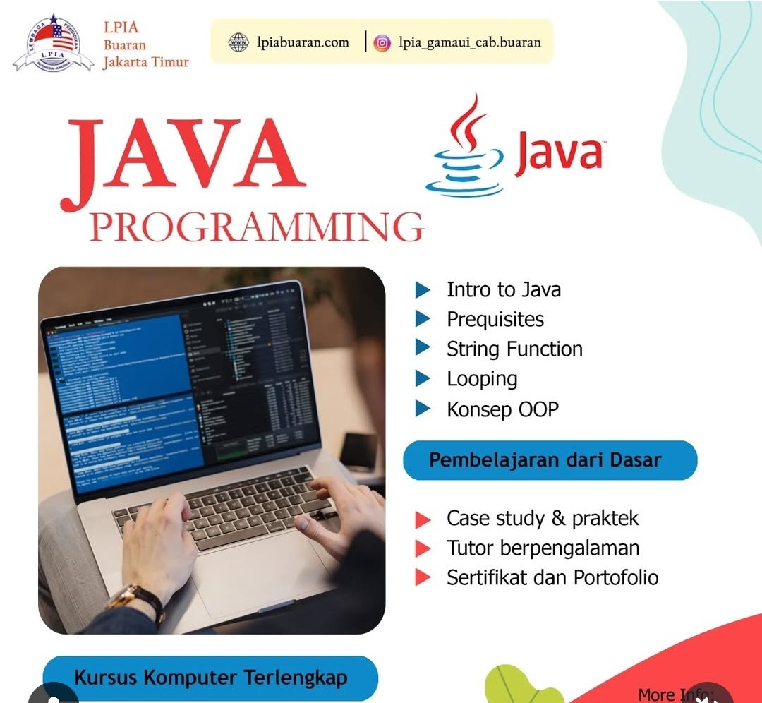 _eunoctha91's tweet image. 🚀 Mau jago Java Programming dari nol sampe mahir?
Belajar bareng tutor berpengalaman + dapat sertifikat & portofolio! 💻🔥
📲 wa.me/6281317456202
#JavaProgramming #KursusJava #BelajarNgoding #TechForFuture #WorkFromAnywhere #Pemrograman