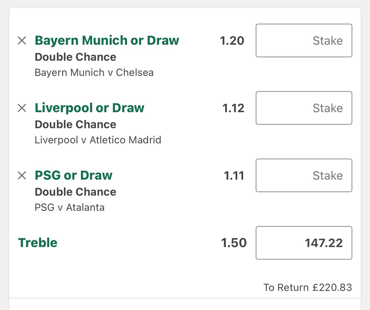 £20 to £3.8 MILLION Rollover Challenge in 30 Days.

DAY 05 | BET 05

£147.22 returns £220.83

£50 giveaway to someone who likes ❤️ and reposts 🔁