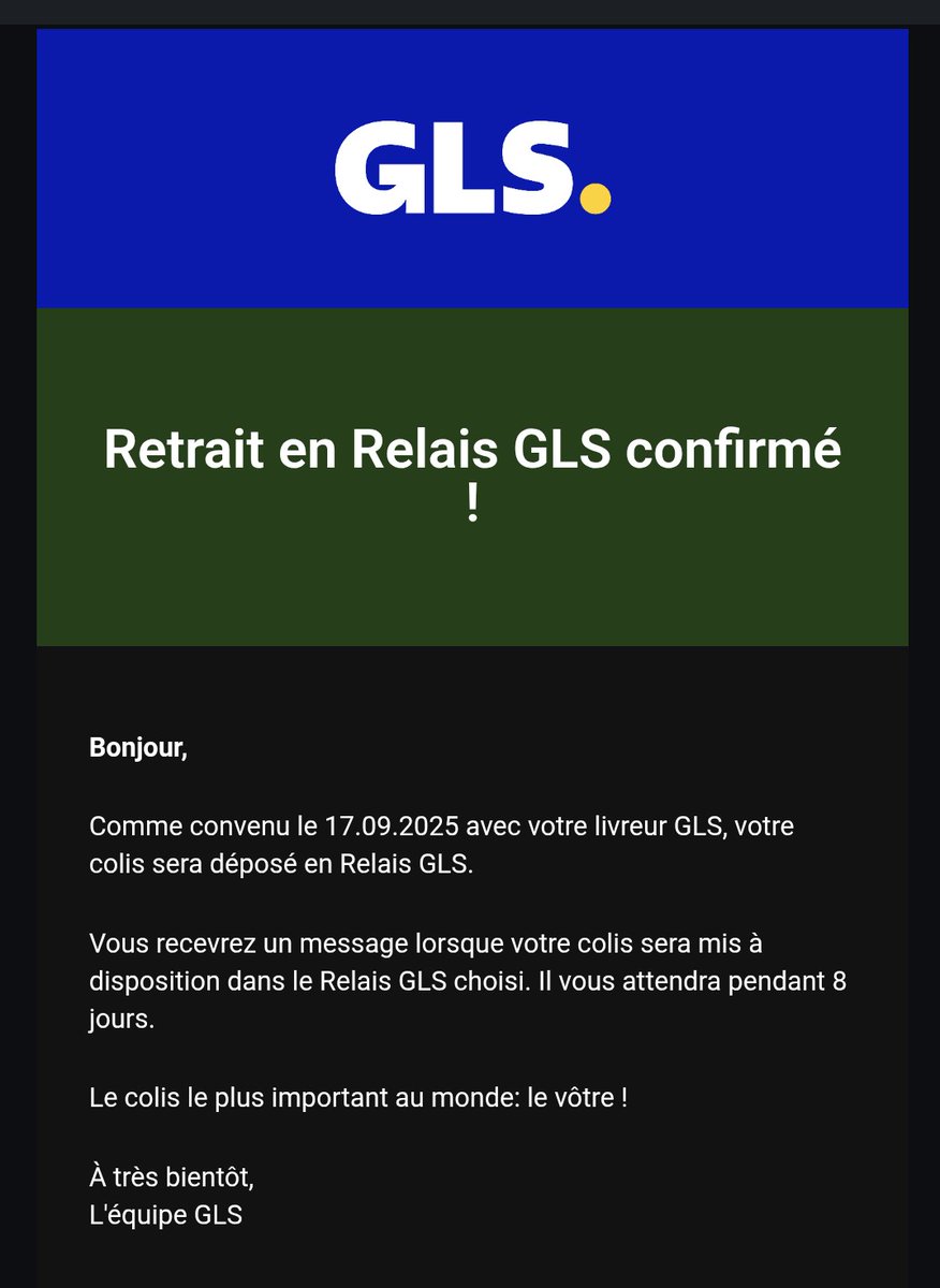GLS <a href="/GLS_France/">GLS_France</a> Fils de pute!