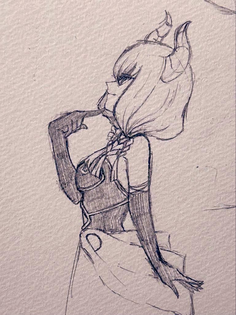 Kyomu_Apple's tweet photo. ヒンメルはもういないじゃない
 #葬送のフリーレン 
 #アウラ 
 #イラスト 
 #落書き 
 #絵描きさんと繋がりたい 
 #絵描きさんフォロバ１００ https://t.co/BszcGMv6Ou
