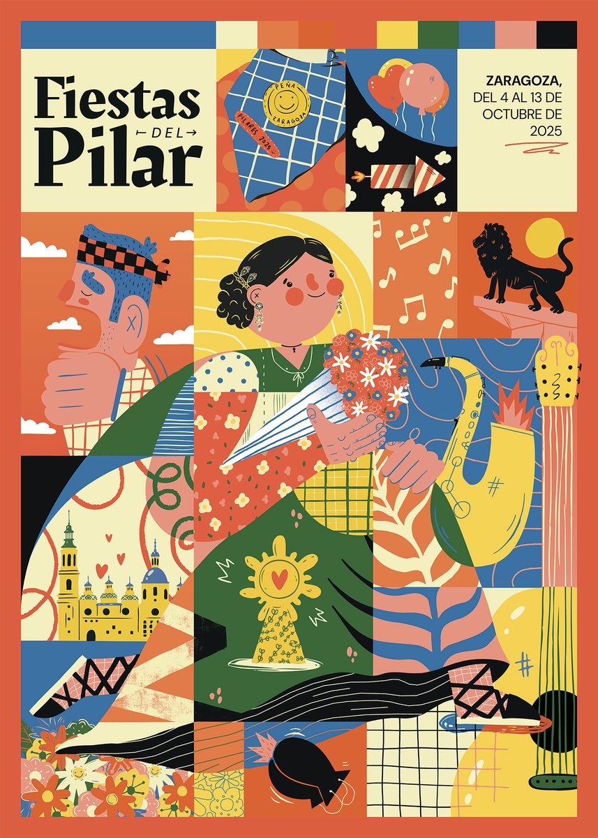 Las Fiestas del #Pilar25, declaradas de Interés Turístico Internacional en 2019, constituyen el mayor acto festivo y cultural de Zaragoza.
Este año se van a superarán las 1.000 actuaciones con un programa cultural, tradicional y de entretenimiento desarrollado del 4 al 13OCT.
Te