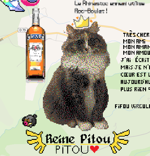 Fildrong's tweet photo. Vu sur Wplace : De type acier, et Pitou (à côté d'une bouteille de ricard)

C'est vraiment le meilleur truc sur Internet de 2025 haha https://t.co/F7IkoWDhCP