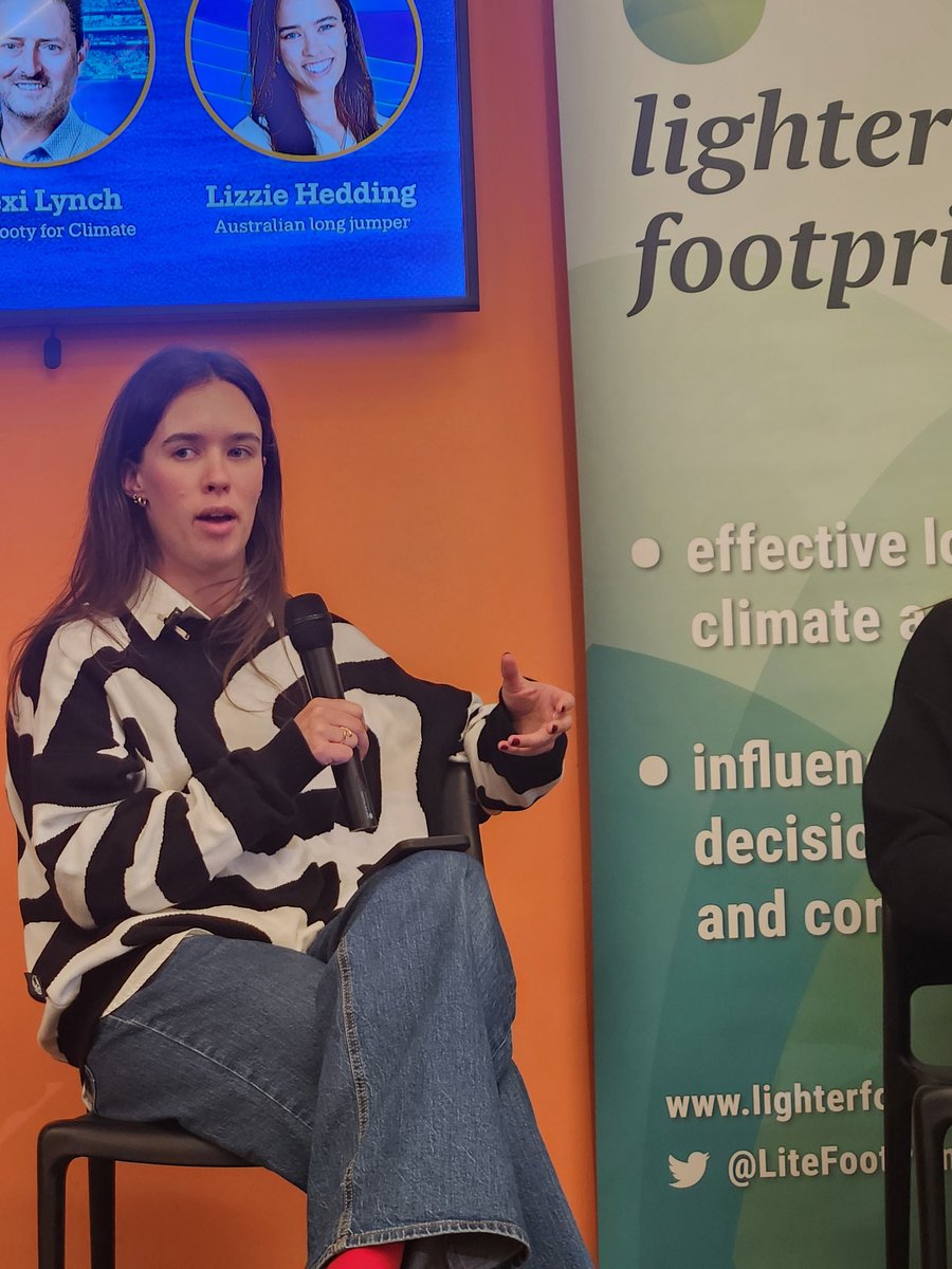 ray_peck's tweet photo. Lizzie Hedding, Australian long jumper and co-founder of Project Planet, highlighted how by standing up as an advocate opens the doors for climate conversations with others. @LiteFootPrints https://t.co/4bQKR8OXdA