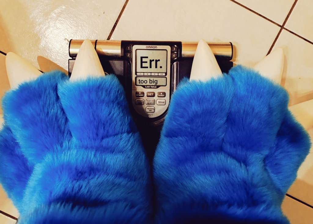 Shit...
My scale is broken...or maybe I'm too fat for him. 😳