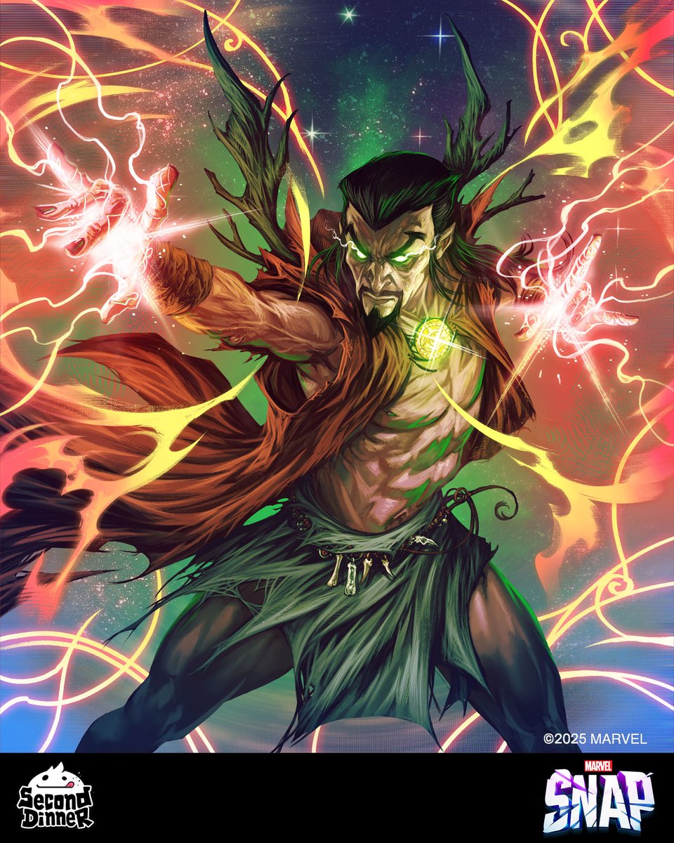 TGuardinian's tweet image. Hey everyone,
here's another one of my favorite variants!
Available since yesterday on Marvel Snap!

Agamotto, one of the three eternal Vishanti!
Variant Card made for MARVEL SNAP: series 5 #MarvelSNAP #Marvel