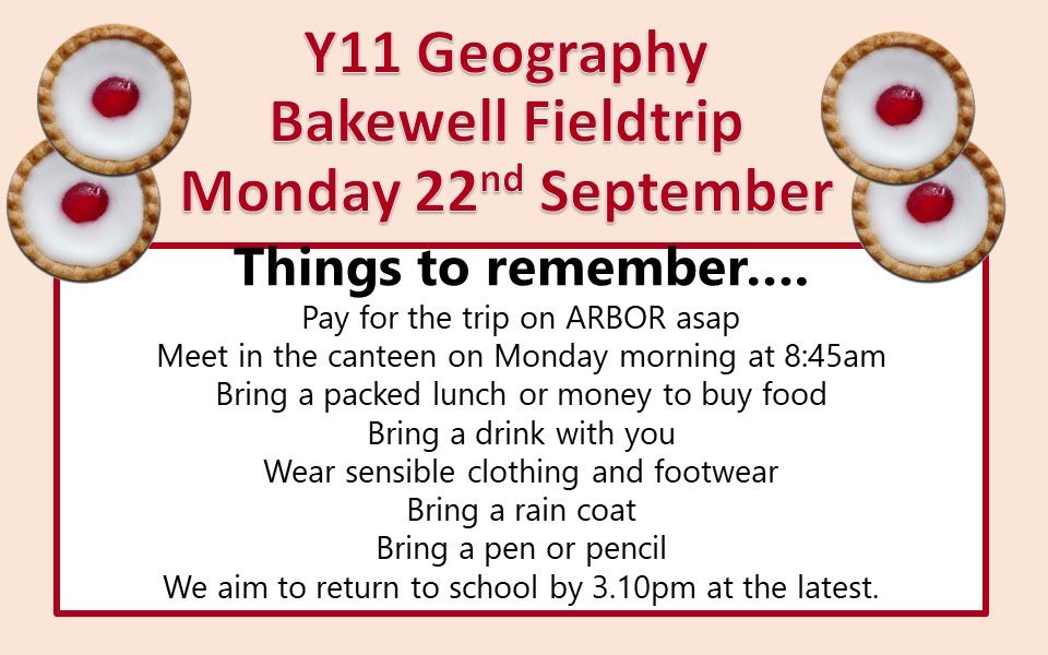 Biddulph High School (@biddulphhigh) on Twitter photo Please see information for Y11 Geographers. 
#Community #Ambition #Respect #Excellence #potterieseducationaltrust Please see information for Y11 Geographers. 
#Community #Ambition #Respect #Excellence #potterieseducationaltrust