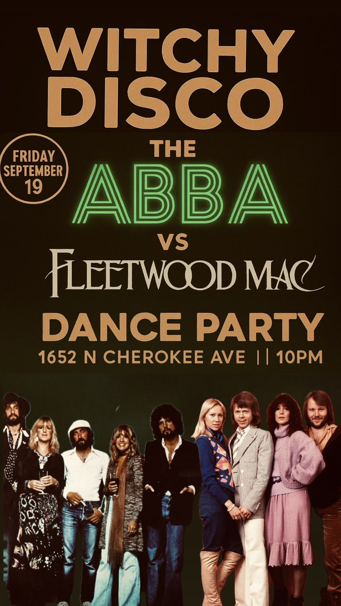 Excited to bring the Witchy Disco to Hollywood this Friday, September 19.