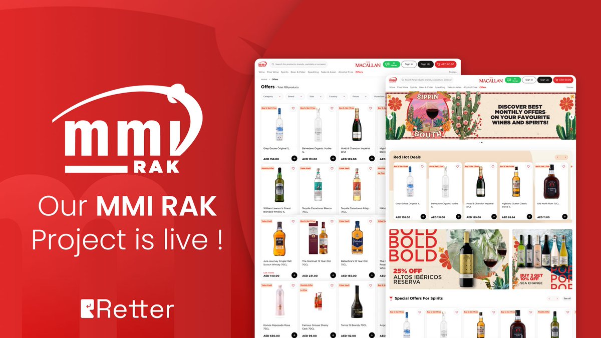 Cheers to a new digital chapter in Ras Al Khaimah! We’re excited to announce that the new MMI RAK e-commerce platform is now live, replacing the former Al Hamra Cellar brand with a refreshed identity and upgraded digital experience. Excellence Powered By Retter.