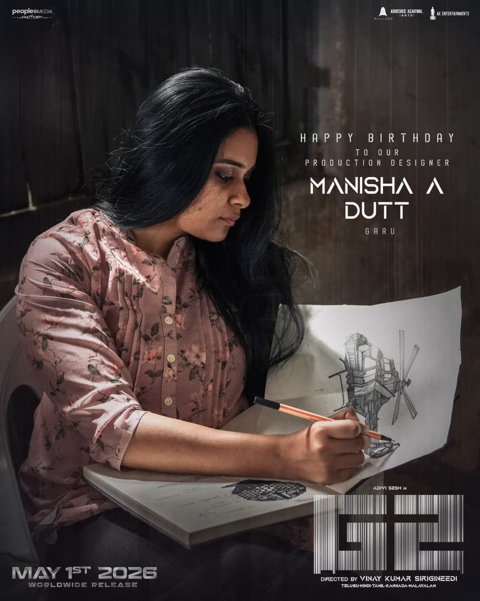 baraju_SuperHit's tweet photo. Team #G2 wishes its Production Designer #ManishaADutt a very Happy Birthday โคโ๐ฅ
#Goodachari2
@AdiviSesh @iWamiqaGabbi https://t.co/xFNSkzeI0G