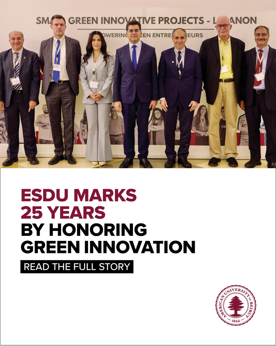 The Environment and Sustainable Development Unit (ESDU) at the Faculty of Agricultural and Food Sciences (FAFS) at the American University of Beirut (AUB) held a ceremony to announce the winners of the Small Green Innovative Projects Competition in Lebanon.
