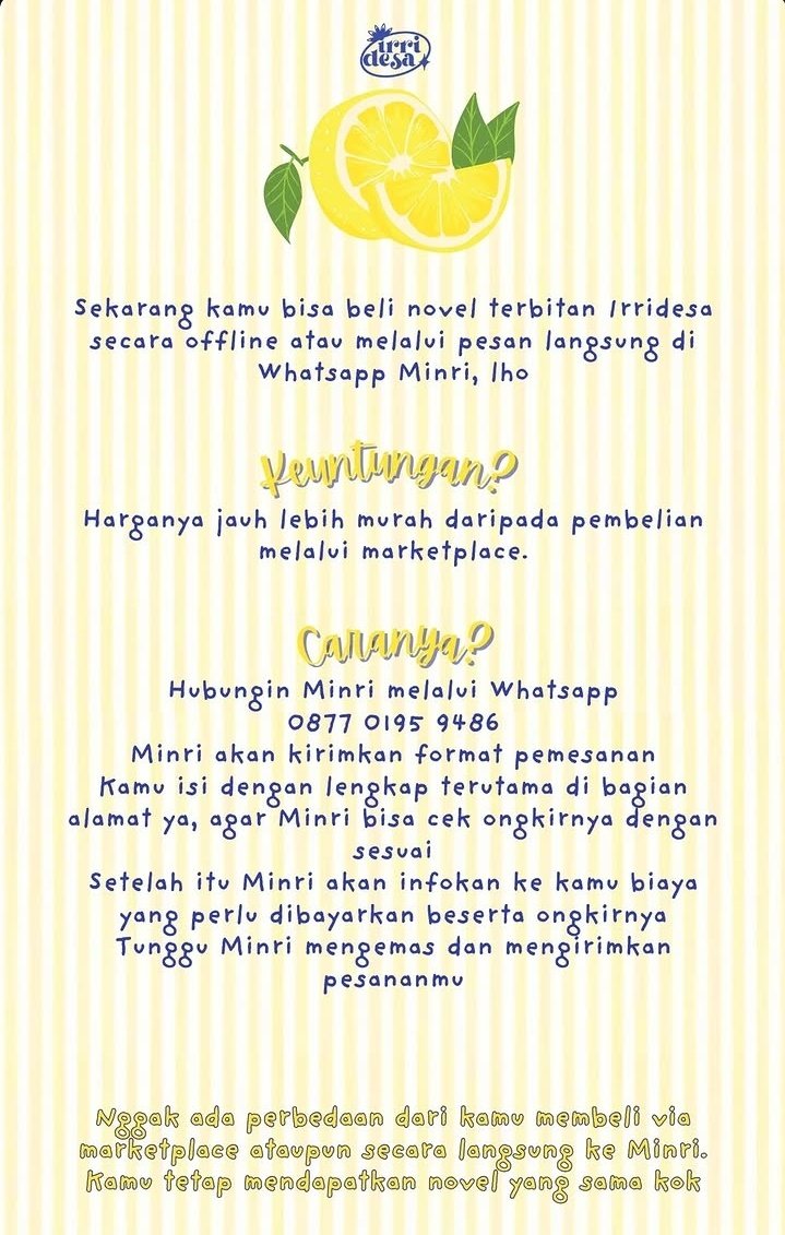 Hi, guys! Kalian yg masih belum punya cotyyy dan nungguin diskonn, mending langsung chat minri ajahh!! Harganya jauh lebih murah dibanding marketplace manapun dan selalu ready stock🫶🏻🫶🏻 <a href="/your_irridesa/">minri baca au - tea&tales📚</a>
