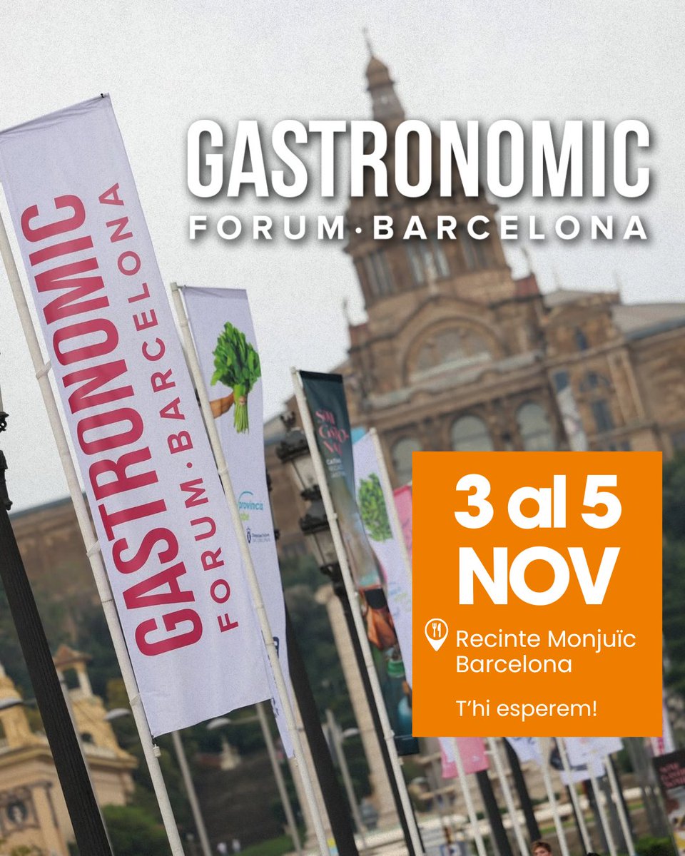 📣 El #ClústerFoodService estarà present al <a href="/gastronomicfbcn/">Gastronomic Forum Barcelona</a> (3-5 Nov), amb un espai central i privilegiat per mostrar talent i innovació del sector.

🍴Empreses associades: encara podeu sumar-vos i donar visibilitat a la cadena de valor. 

📍 Ens veiem al Fòrum!