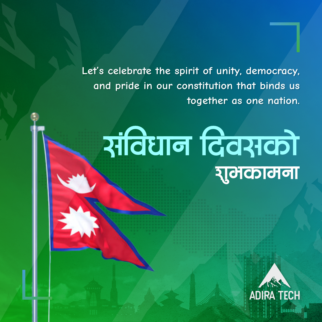 adira_tech_2024's tweet image. संविधान दिवसको शुभकामना! ✨ 

Proud to celebrate unity &amp;amp; democracy of Nepal.

#SambidhanDiwas #Nepal #Pride