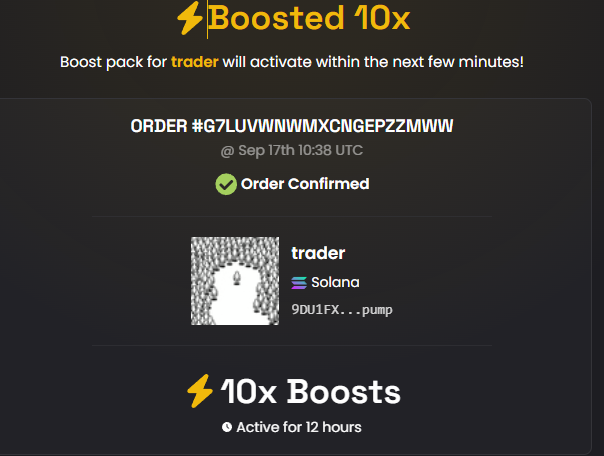 Bought another 10x boost

$TRADER CAPITAL MARKETS