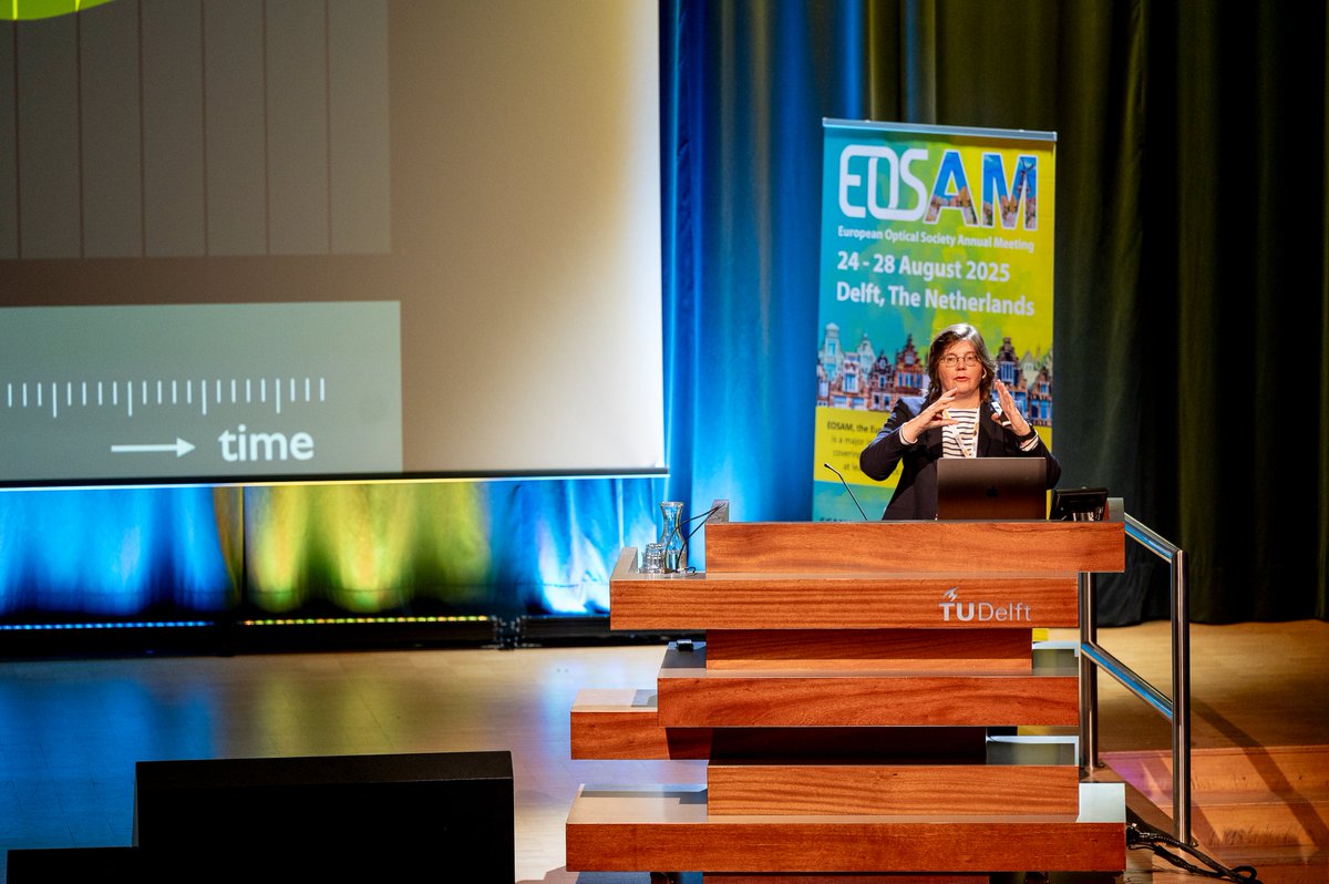 EOS_AM's tweet image. #EOSAM2025 featured an outstanding lineup of plenary speakers, including: @clara_saraceno, Tamar Cromwijk, @pablo_artal, @picquenathalie, Monika Ritsch-Marte, Francesco Poletti, Yoshimasa Kawata, and Xu Liu.
A big thank you to all our plenary speakers for their inspiring talks!👏