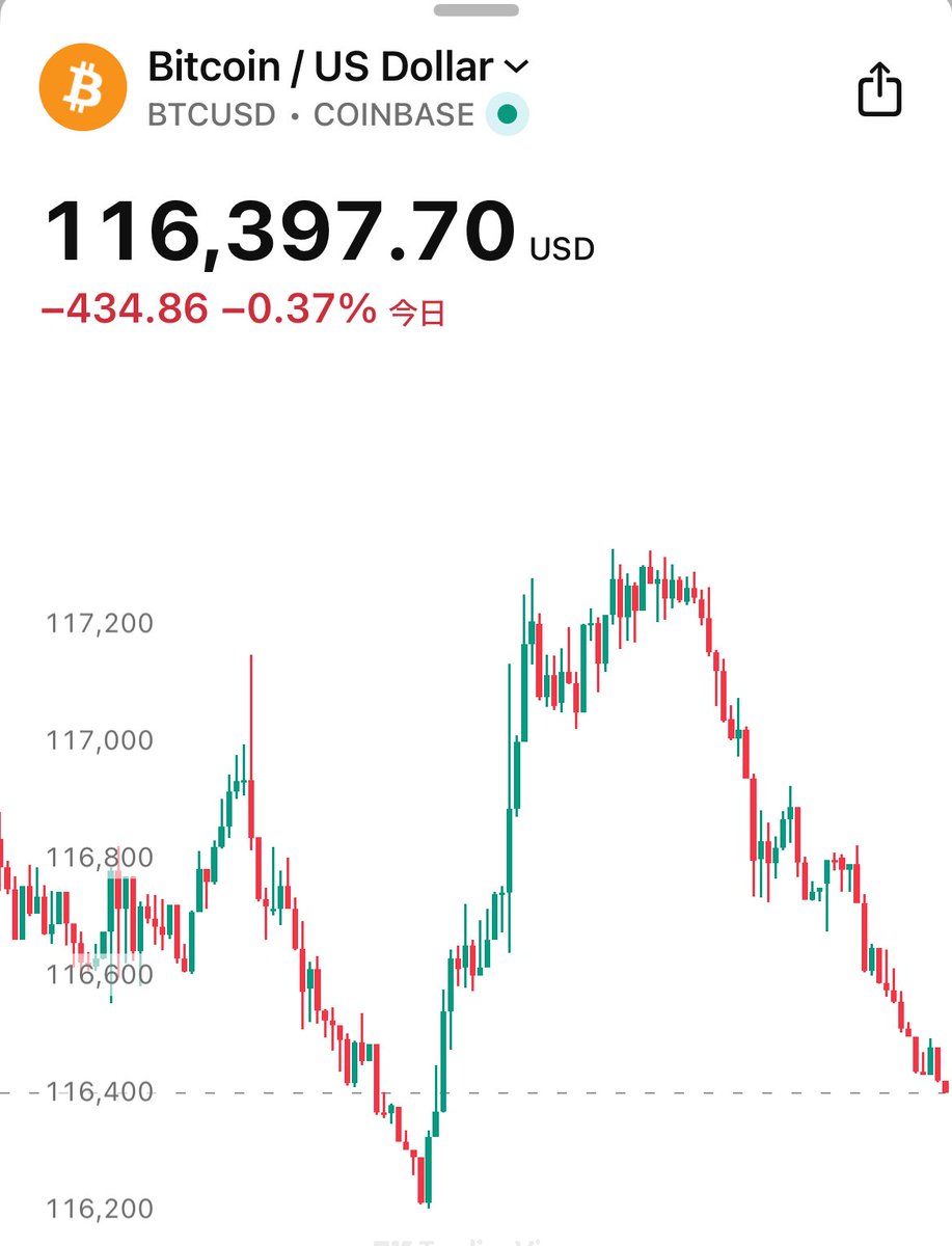 ビットコイン、なんなのこのチャート…ふざけてるだろ😡