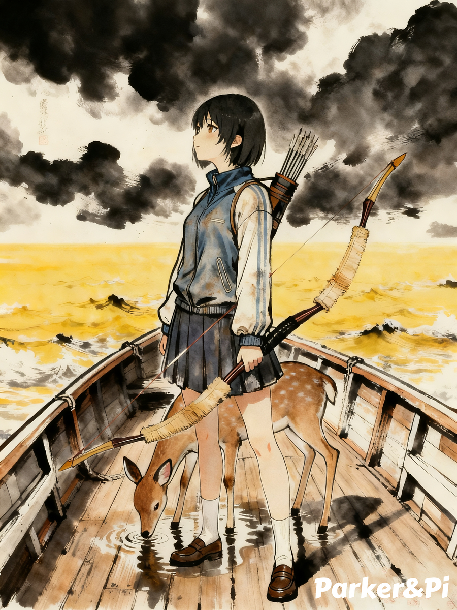 chrisincircus's tweet photo. Hello everyone, this is the debut of my original character, Pi (小派)!

She is a student from China who, after a strange (1/1) https://t.co/Mul8grvsLl