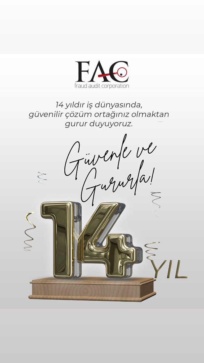 ORALSMMM's tweet photo. 🔹 14. Yılımızda 🔹

14 yıldır iş dünyasında güvenilir çözüm ortağınız olmaktan gurur duyuyoruz.
Bize duyduğunuz güven ve iş birliği için tüm paydaşlarımıza teşekkür ederiz.

Güvenle ve gururla, daha nice yıllara...

#fraudauditcorporation
#fraudauditcorporationbağımsızdenetim https://t.co/E5pO7ld1Ck