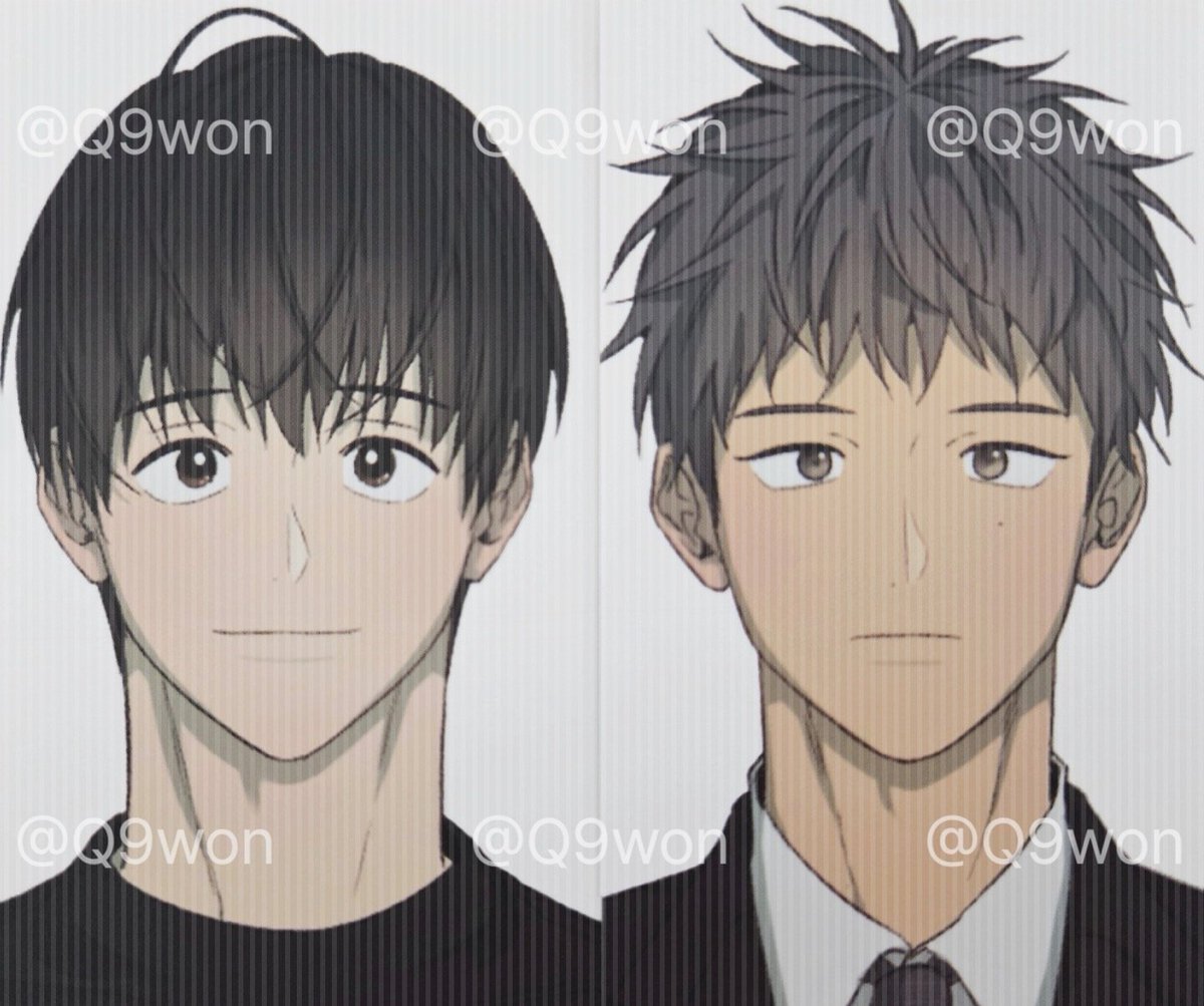 내가 제일 좋아하는 굿즈 중 하나인 스티커
유리선우 증명사진 크게 볼 수 있어서 좋음

이목구비랑 나이 다른 거 확 보여서 최고임
유리는 그냥 까만 티고 선우는 넥타이 정장

선우 얼굴에 문란함 하나도 없는 게 미쳤음