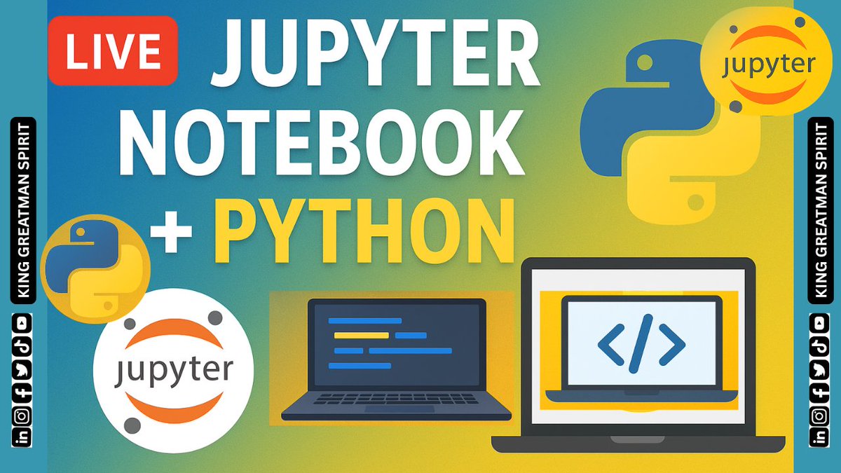 greatestmaneva's tweet image. 🚀 Our last session was 🔥
So many beginners struggle with:
❌ Using Jupyter Notebook
❌ Understanding how Python really works
📩 My DMs are open for your coding questions!
#LearnPython #JupyterNotebook #100DaysOfCode #CodingTips #DevCommunity