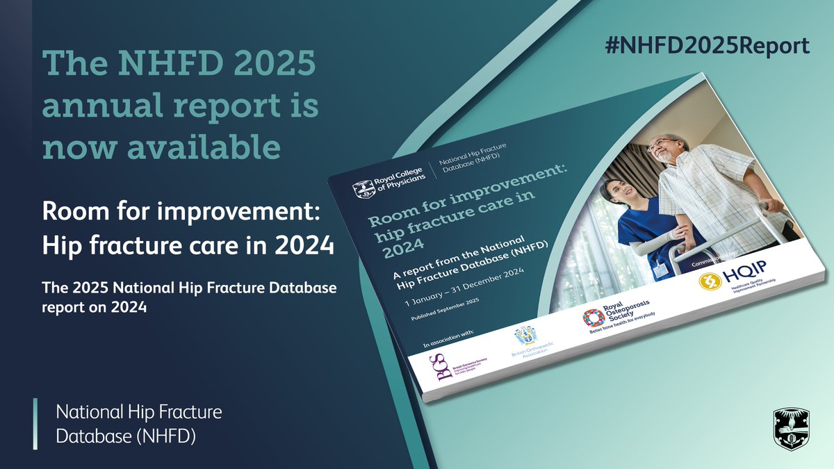 🚨The NHFD's annual report, "Room for improvement: hip fracture care in 2024" was published last week! 

The report identifies areas for improvement for clinicians and policymakers and answers key questions from the patient's perspective. 
Read here: bit.ly/4m1RVrB