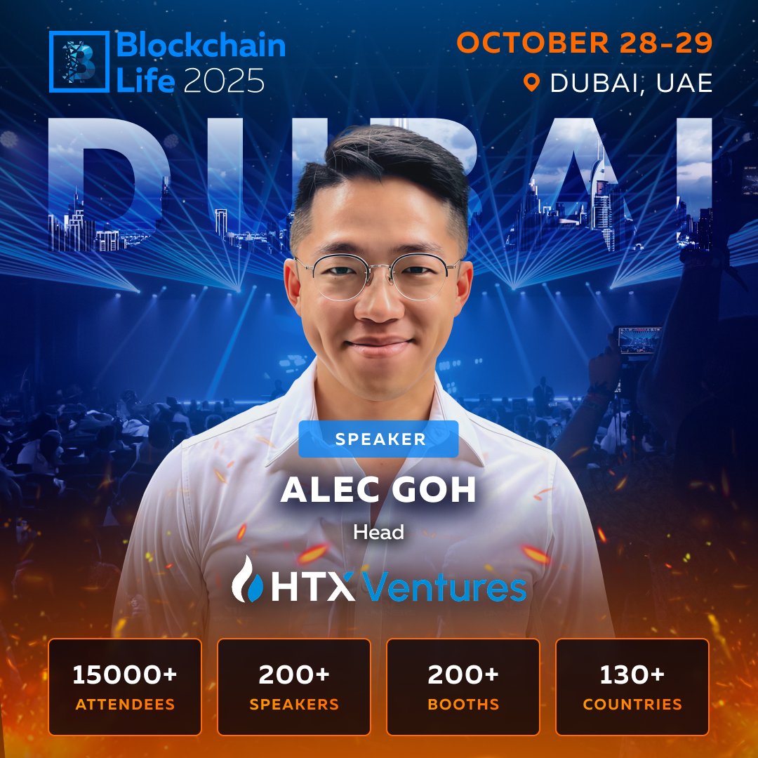 BlLife_Forum's tweet image. ⚡ Head of @Ventures_HTX, @0xAlecGoh joins the 15th anniversary Blockchain Life in Dubai

15,000+ attendees from 130 countries | Oct 28-29

🌍 Join the largest edition in its history:
blockchain-life.com/?utm_source=sp…