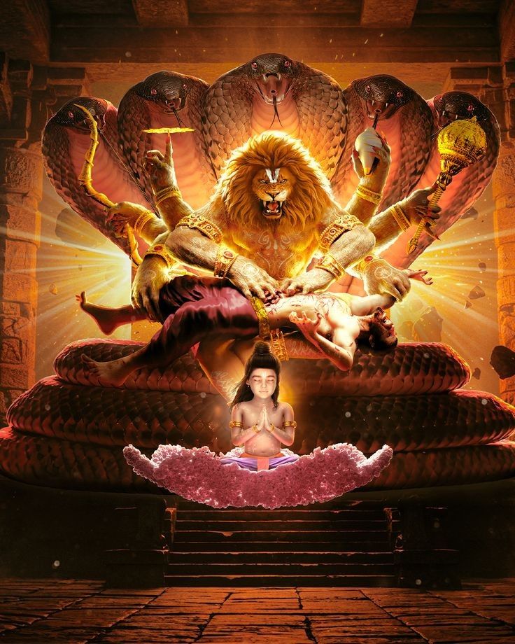 Millions of years ago another demon asked Bhakta Prahlad: Bula le apne Bhagavan ko.". We all know what happened

Enough is enough. Since Gavai has asked Hindus to pray &amp; listen to Vishnu, It’s time for Hindus to pick weapon like Arjuna &amp; listen to Krishna &amp; fight the