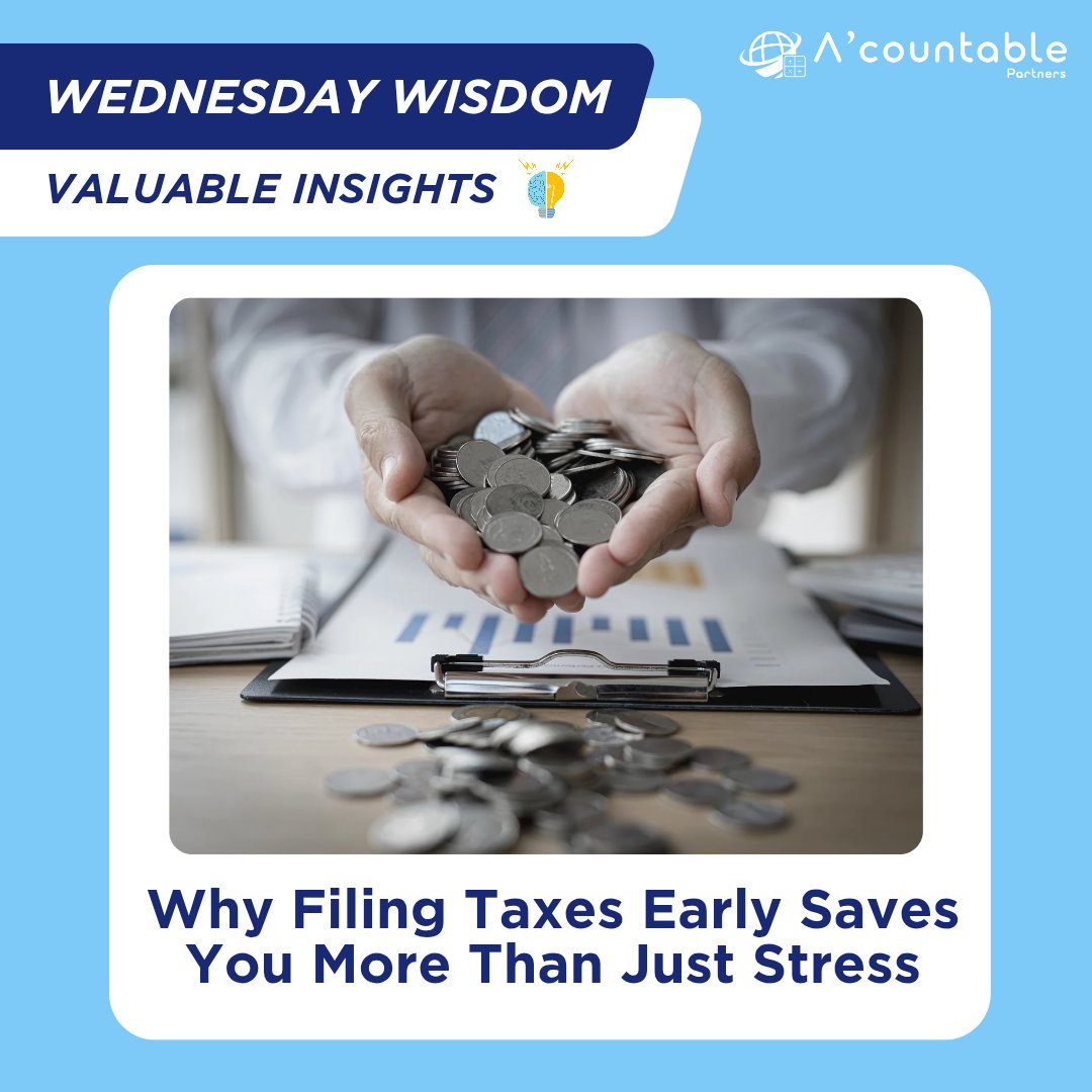 acountablep's tweet image. Why stress at the last minute? Taking care of your filings early means fewer mistakes, quicker refunds, smarter money planning, and peace of mind. Give yourself the freedom to focus on what truly matters - your work, business, and life.
#acountablepartners #TaxPlanning #FileEarly