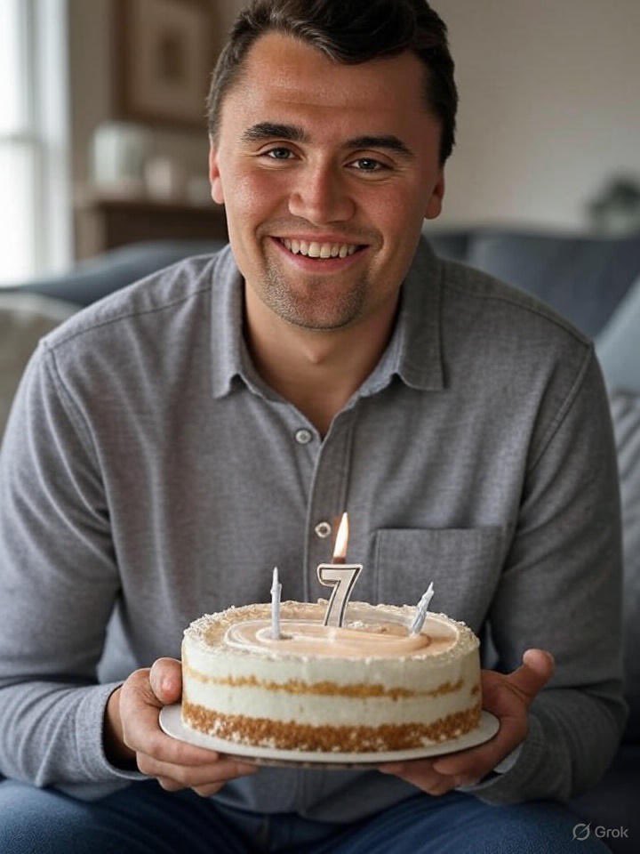 Good morning! 

Charlie Kirk is officially 7 days Fentanyl free!