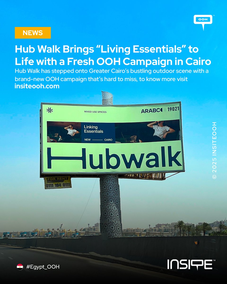 INSITE OOH (@insiteooh) on Twitter photo Hub Walk by <a href="/arabco/">Arabco Developments | أرابكو للتطوير العقاري</a> Developments debuts #OOH in #Cairo, showcasing a mixed-use destination for shopping, leisure, and comfort.
Read the full article 👇
insiteooh.com/article/12576-…
#InsiteOOH🪧 #MediaTrends #OOHCampaigns
#OutOfHome #OOH_Egypt 🇪🇬 #OOHMarketing Hub Walk by <a href="/arabco/">Arabco Developments | أرابكو للتطوير العقاري</a> Developments debuts #OOH in #Cairo, showcasing a mixed-use destination for shopping, leisure, and comfort.
Read the full article 👇
insiteooh.com/article/12576-…
#InsiteOOH🪧 #MediaTrends #OOHCampaigns
#OutOfHome #OOH_Egypt 🇪🇬 #OOHMarketing
