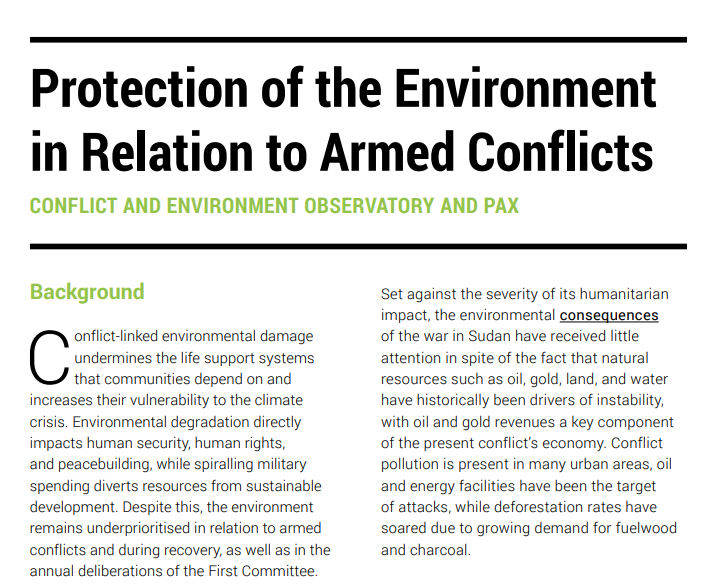 Conflict and Environment Observatory (CEOBS) tweet media
