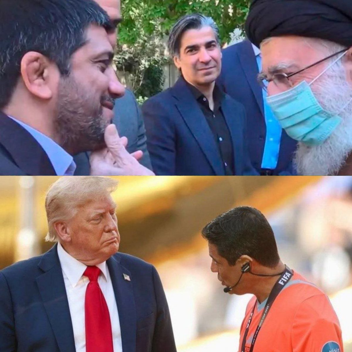 منطق برانداز:
با رهبر کشورت دست بدی عرزشی و مزدوری
با قاتل هموطنت دست بدی مایه افتخاری...