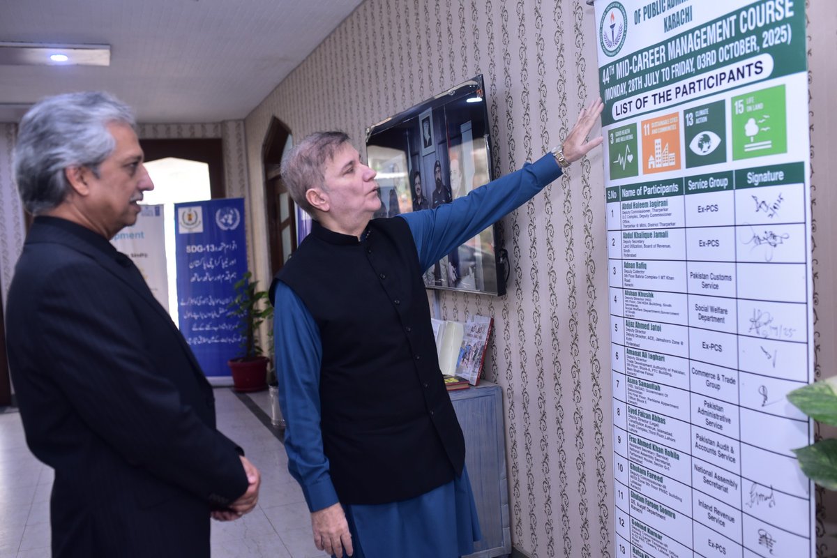 We were honored to have the visit of  Hon. Surg. Cdr. Dr. Tariq Mehmood (TI) at NIPA Karachi today, His enlightening lecture on 'Living a Meaningful Life' inspired our participants of the 38th Senior Management Course with profound insights on purpose and resilience.