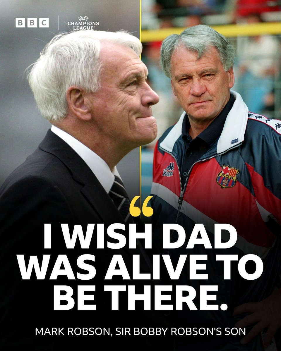 Sir Bobby Robson's son says his dad would have loved to be at Newcastle United's "special" Champions League game against Barcelona 🥹

#NUFC | bbc.in/3Ismwki