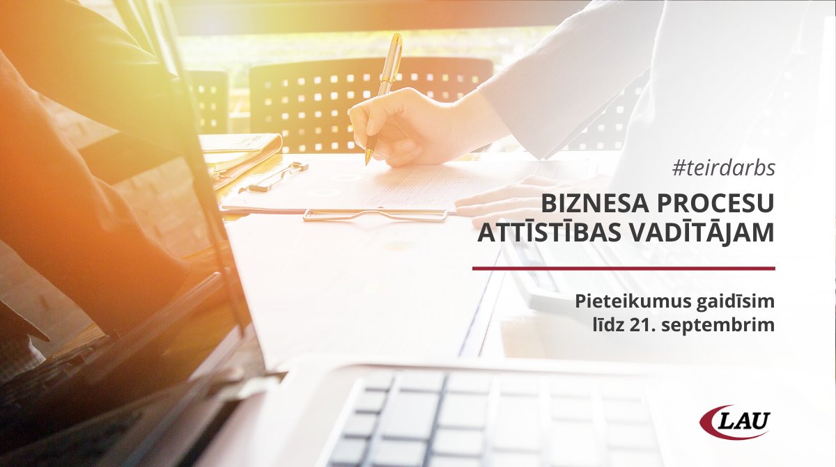 autoceli's tweet image. 📣 Aicinām darbā BIZNESA PROCESU ATTĪSTĪBAS VADĪTĀJU
Uzzini vairāk: ej.uz/i75q

#teirdarbs
