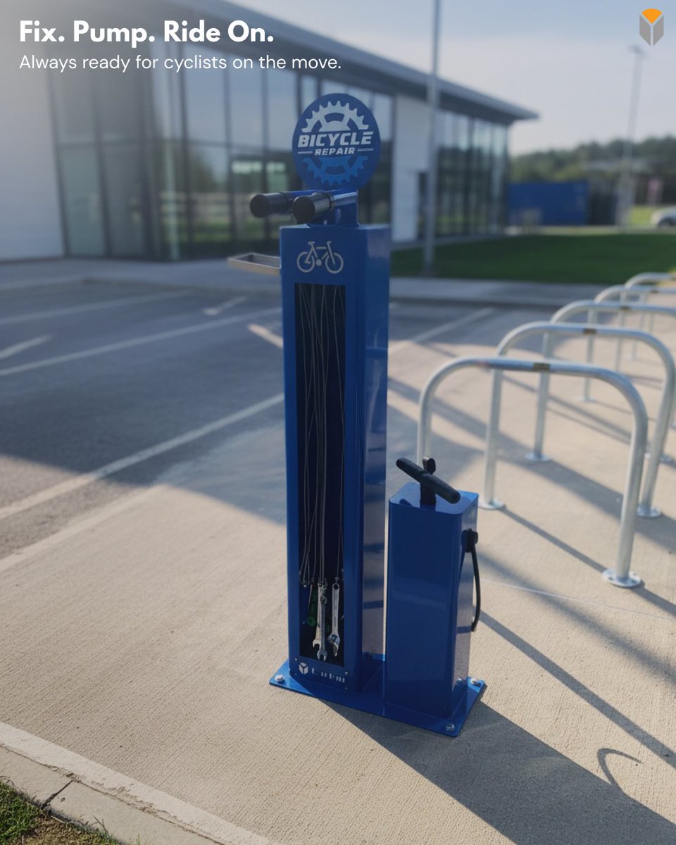 Our Bicycle Repair Station is built to keep cyclists moving combining a durable steel frame with essential tools and an integrated pump, all designed for long-term public use.

#ActiveTravel #CyclingInfrastructure #StreetFurniture #LarkinEngineering #UrbanDesign