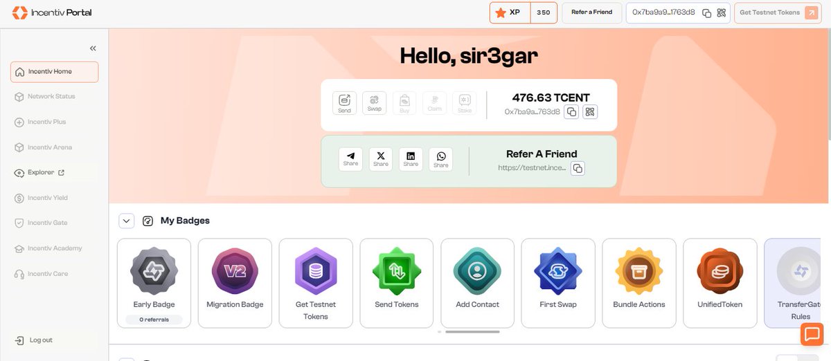 bang_gio's tweet photo. @Incentiv_net  Diving into Incentiv Testnet v2 – impressed so far!
💡 User-friendly interface
⚡ Blazing fast transactions https://t.co/sIzd1UWkq0