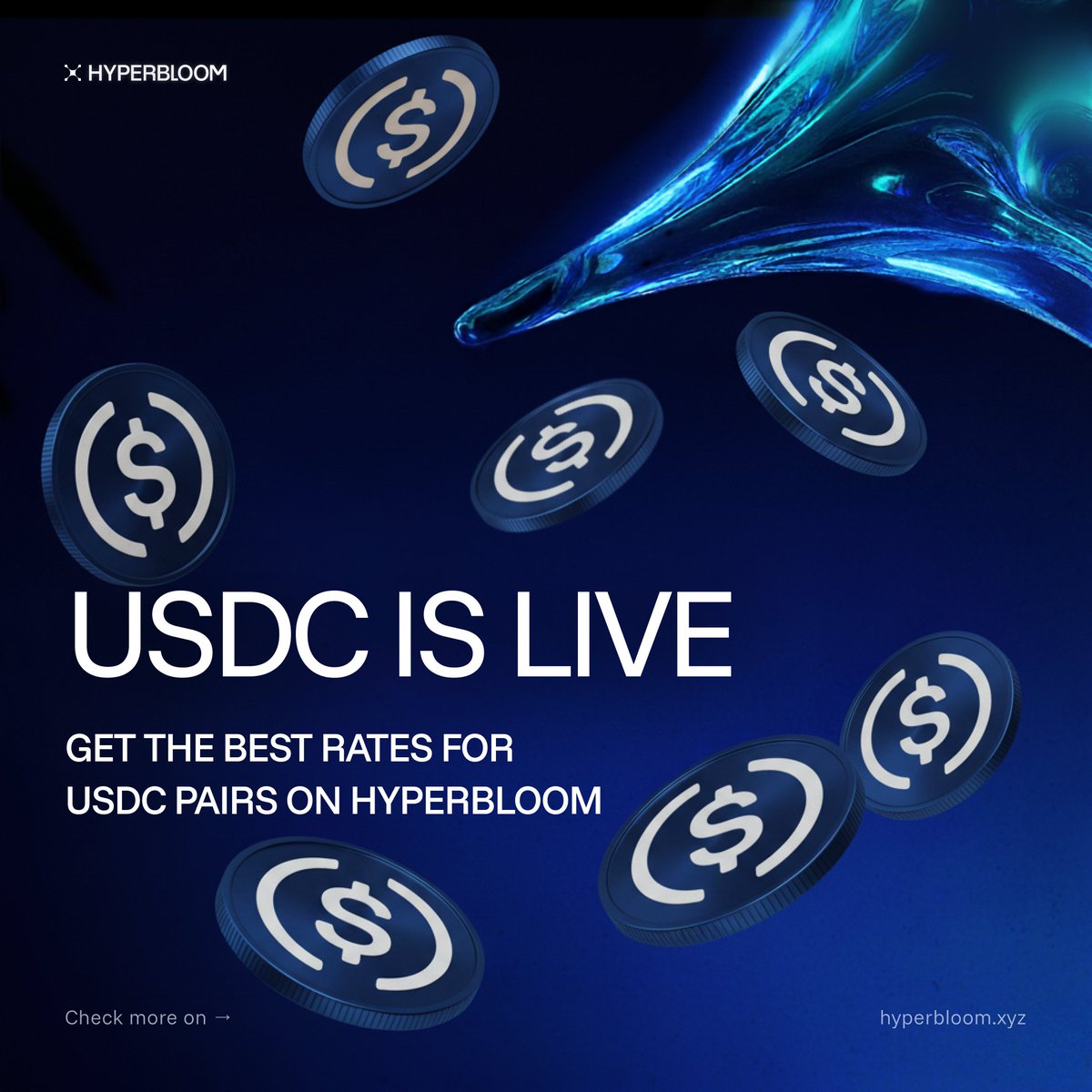 hyperbloomxyz's tweet image. Native @USDC from @circle is here.

You know where to get the best rates 🌸