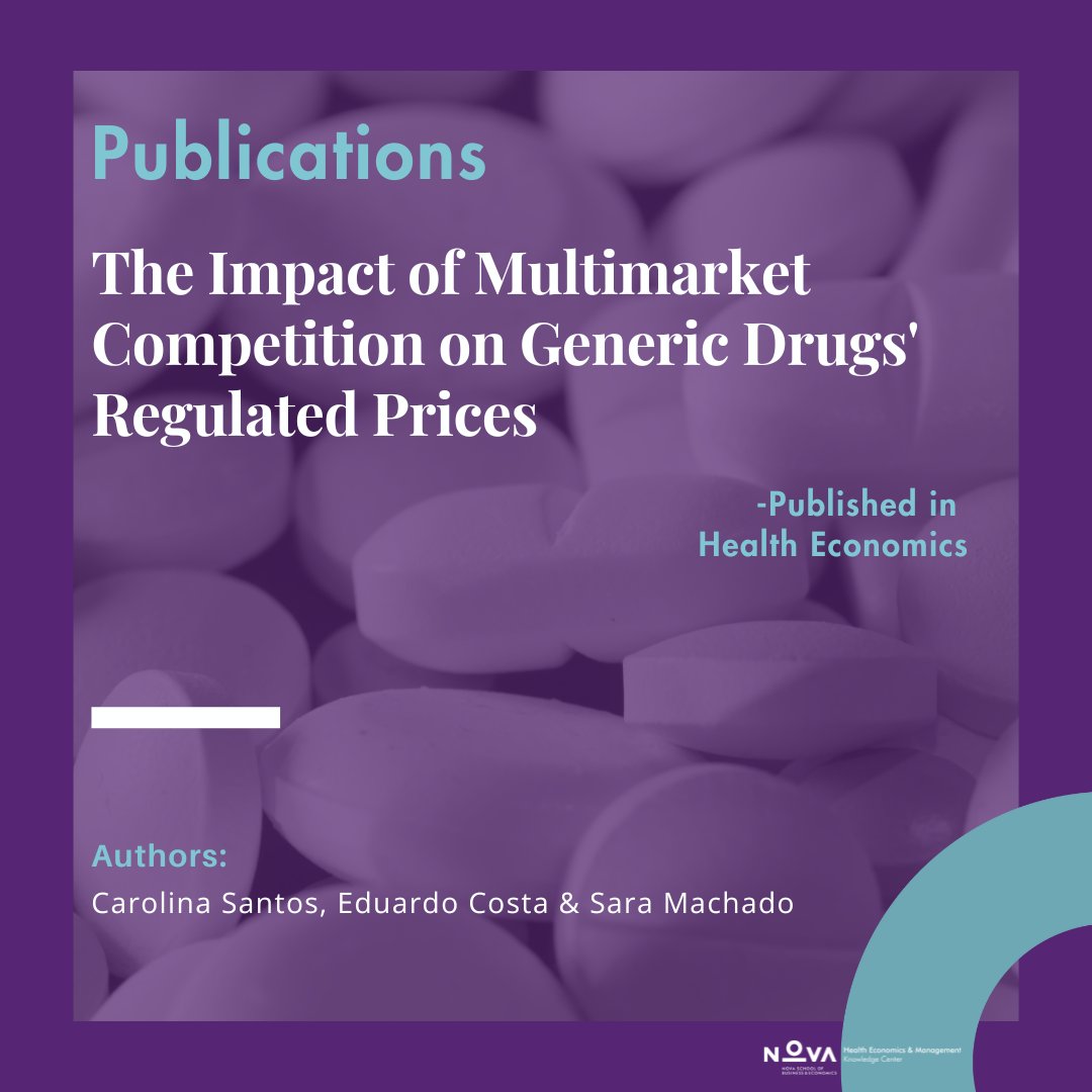NovaSBEHEM's tweet photo. 📢 NEW PUBLICATION ALERT!

📉 Do more rivals mean lower drug prices?
Not always. In Portugal, even with price caps and multiple generic competitors, many drugs remained priced at or near their regulatory ceilings.
https://t.co/OTShRs4UMb https://t.co/CHbDYpdI6k