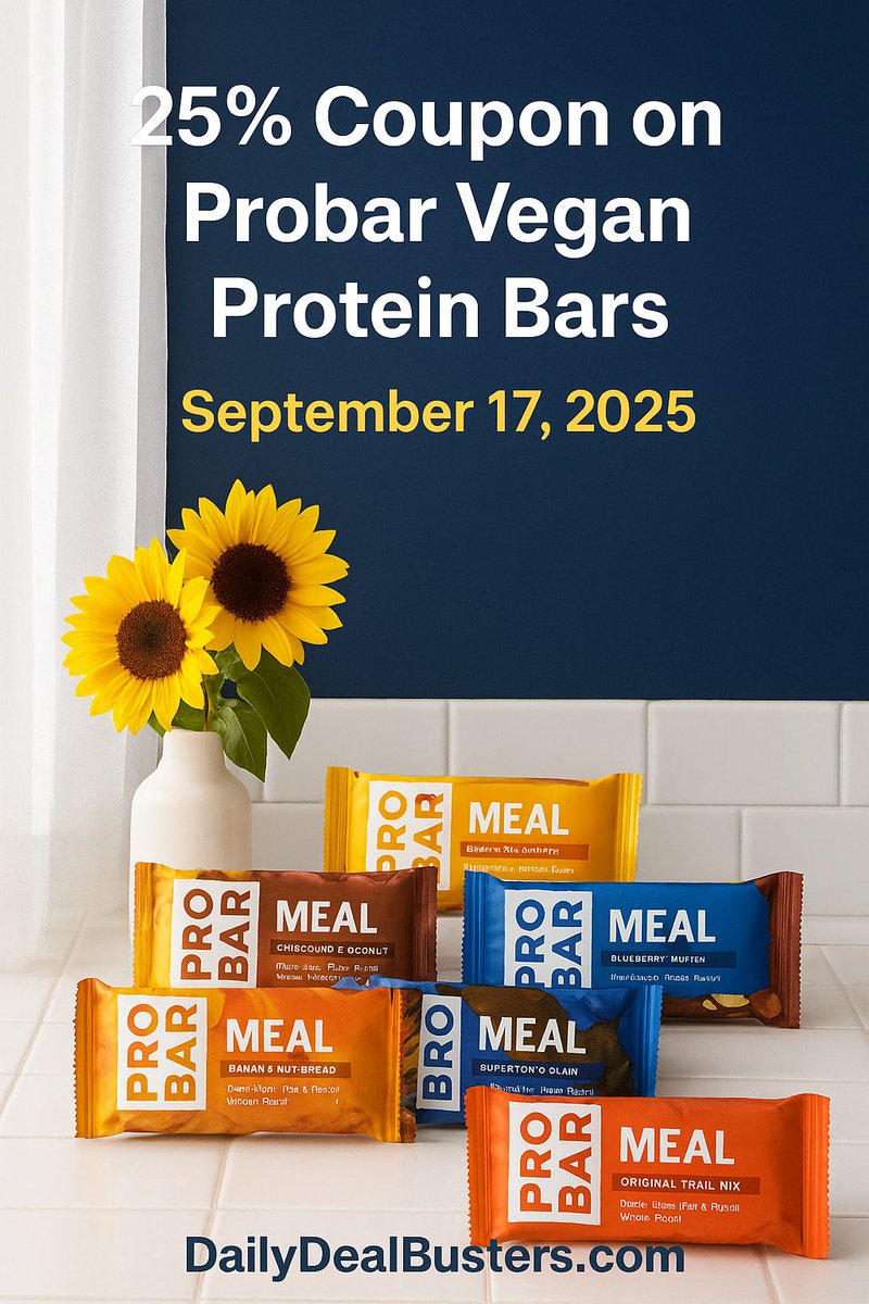 DailyDealBuster's tweet image. 🥜🍫 Save 25% on Probar Vegan Protein Bars today! 🌻 Plant-based, gluten-free, and full of natural energy.
👉 dailydealbusters.com/save-big-on-pr…
#Probar #VeganProtein #DailyDealBusters