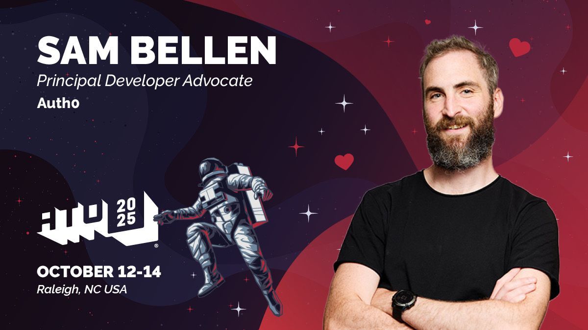 AllThingsOpen's tweet image. Sam Bellen (@sambego), Principal Developer Advocate for @auth0, joins us on stage to share insights. Don't miss their session "Paradigm Shift!" at #AllThingsOpen! 2025.allthingsopen.org/sessions/paradโฆ