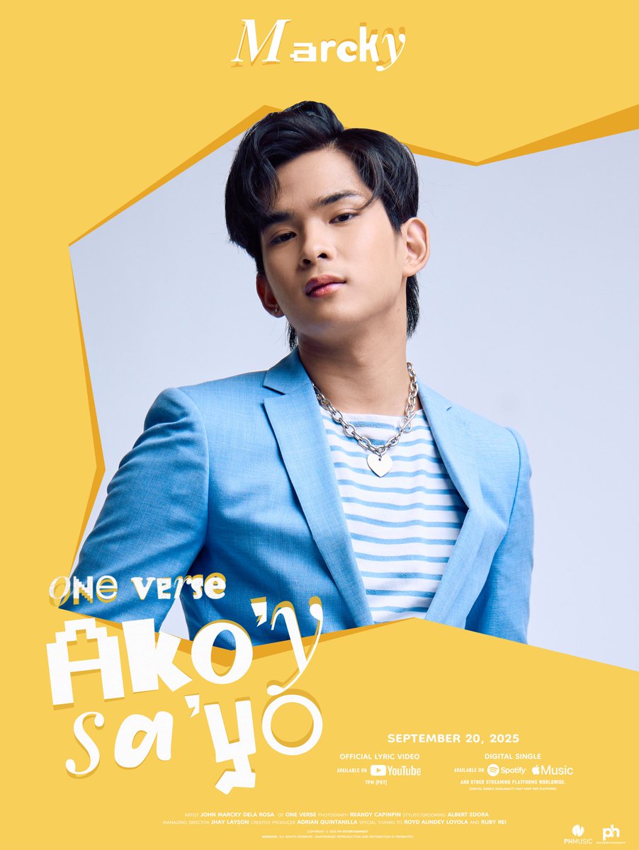 ONE VERSE ‘Ako’y Sa ‘Yo’ Digital Single

📅 2025.09.20
📺 Official Lyric Video on YouTube • 7PM [PHT]
🎧 Streaming on Spotify, Apple Music, and all digital platforms (time may vary)

🔗 Pre-save now: tinyurl.com/AkoySaYo

#ONEVERSE_ph #OV_AkoySaYo #OV_Marcky #DigitalSingle
