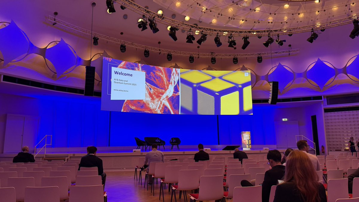 MackSzymkowski's tweet photo. Yesterday and today were packed with plenty of interesting presentations, talks and meetings. I am delighted that I had a chance to participate in #aidatasummit25 and #quantumsummit25 in the beautiful city of Berlin! https://t.co/Ei6nqEOEIQ