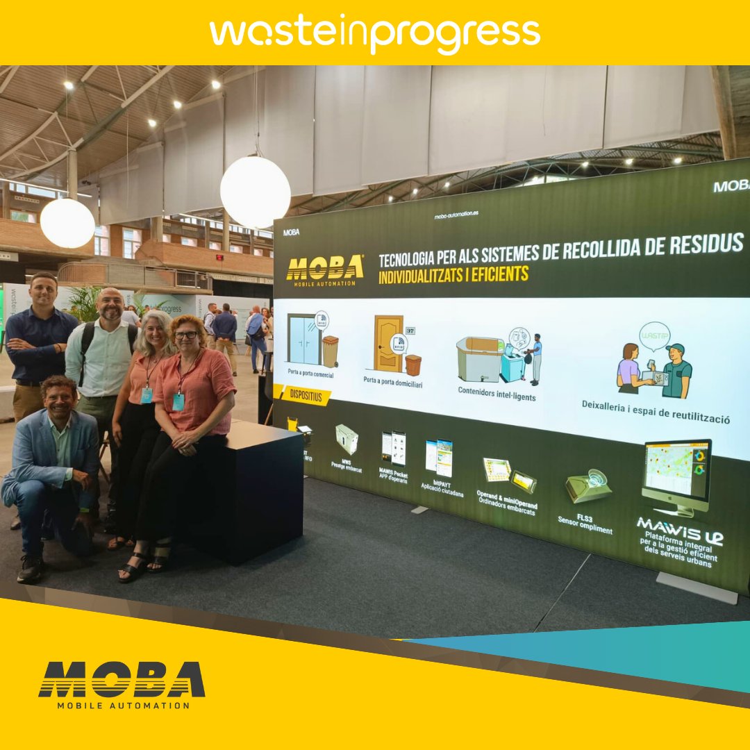 📢 ¡Segundo día en #WasteInProgress!
Hoy a las 16 h participamos en el TALKS &amp; DEBATE:  “Tecnología asociada al servicio: riesgos, oportunidades y costes”.
📍 Ven a vernos en el stand B9.
¡Hablemos sobre innovación y #tecnologíaMOBA en gestión de residuos! ♻️