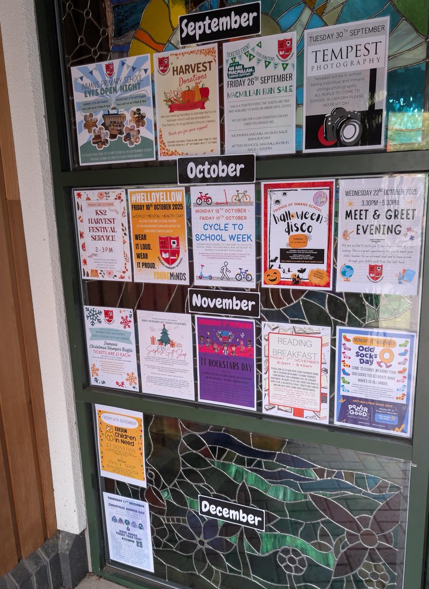 inmansprimaryschool.co.uk/information-fo…

All important dates are advertised at the main entrance, on our facebook page and added to our website.

Use the link above to view all the events happening in Autumn Term. Please pop a reminder in your diary⭐