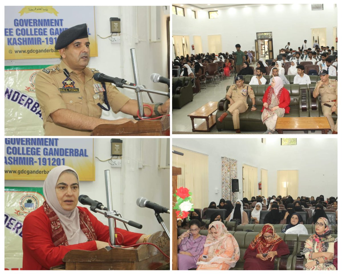 today organised a Drug De-Addiction Awareness Programme at the Conference Hall of Degree College Ganderbal.
<a href="/JmuKmrPolice/">J&K Police</a> 
<a href="/KashmirPolice/">Kashmir Zone Police</a>