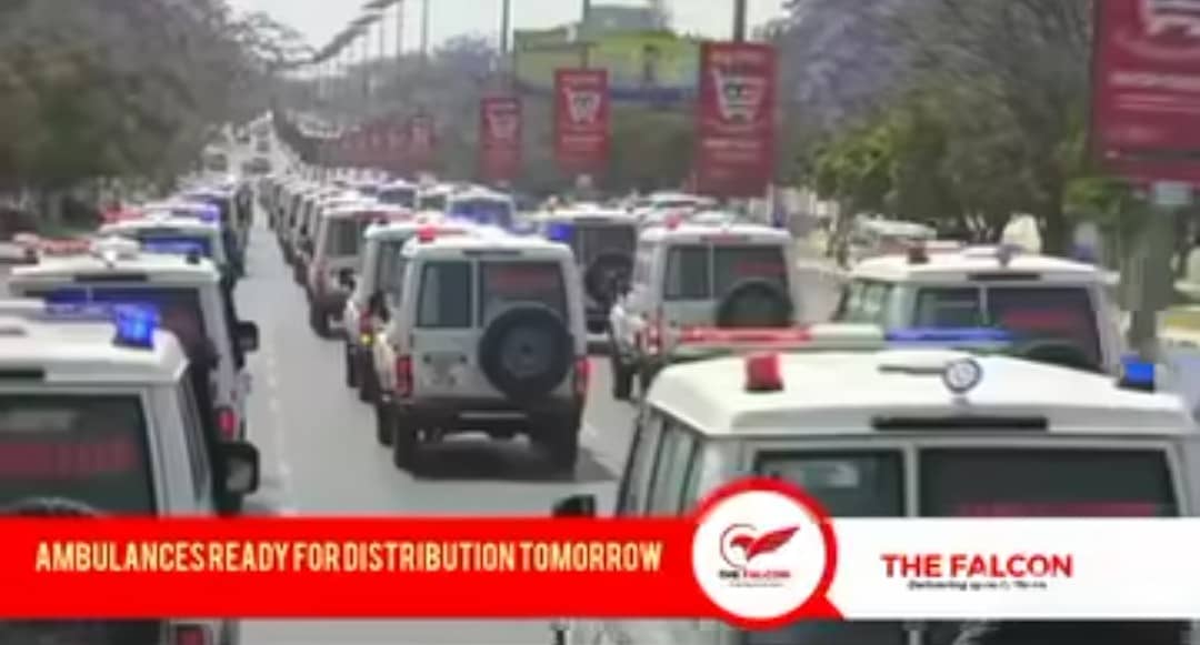 Zambia takes delivery of 156 ambulances procured by it's government.