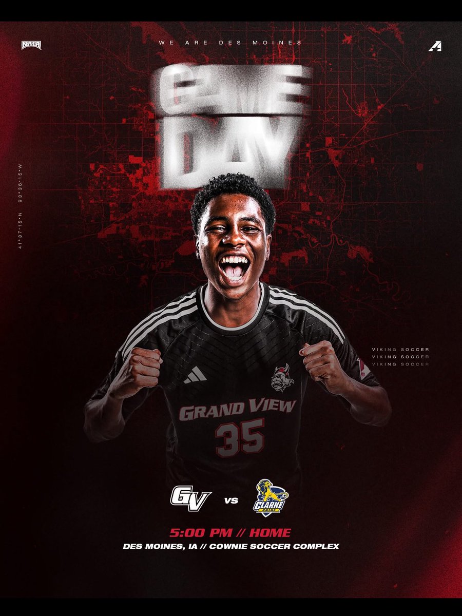 GAME DAY!!!
Your Vikings take on #20 Clarke University in another big conference matchup! ⚽🔥

📍 Cownie Sports Complex
🕔 Kickoff: 5 PM

Special shoutout to the VSA club kids joining us today—come out and show your support! 
📺: urbanedgenetwork.net/?school=heart-…

#TheRightWayToPlay