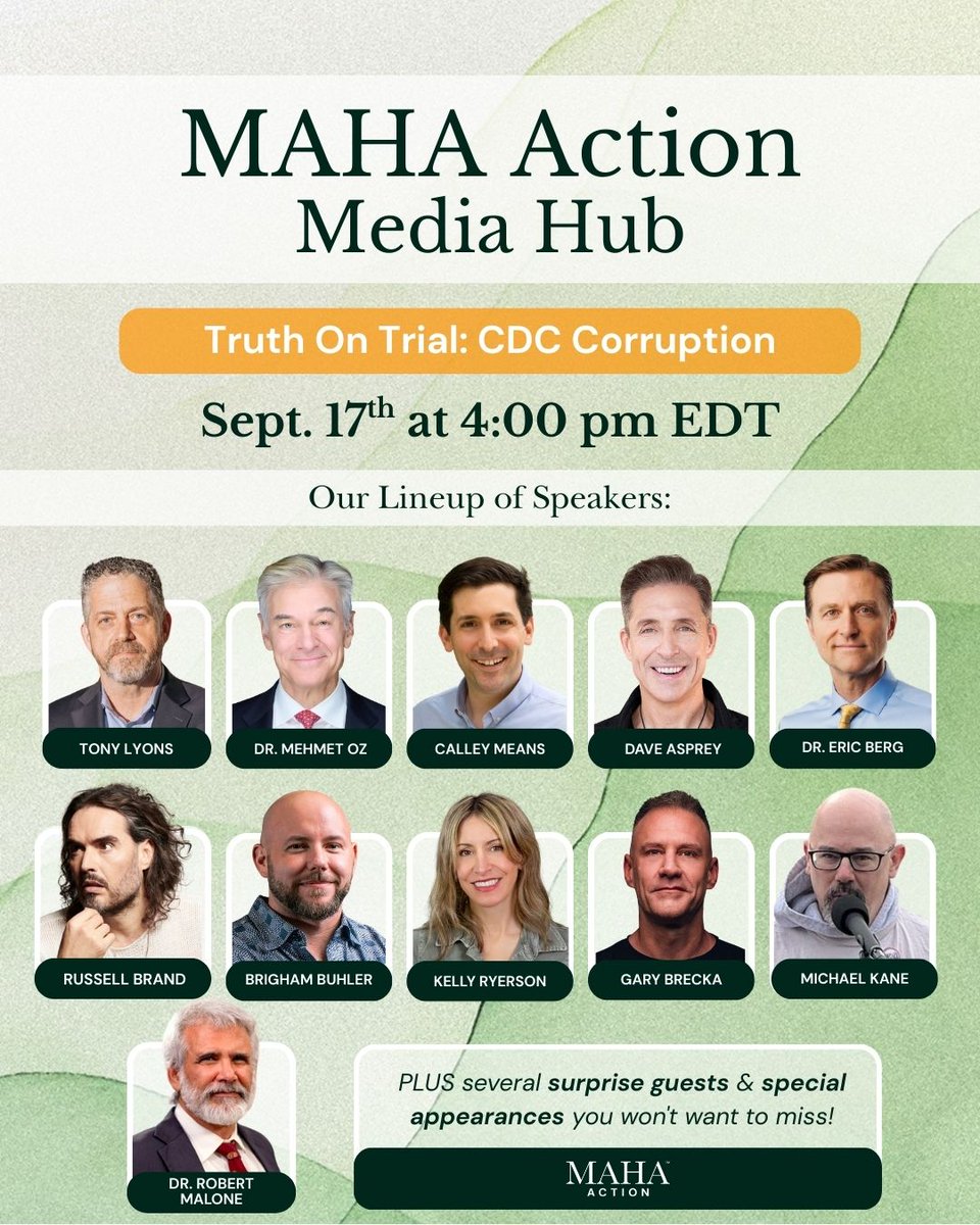 🚨 Today: CDC Corruption Exposed

The researcher whose studies denied vaccine injury care to 5,000 families has been ARRESTED. After 14 years of running.

Meanwhile: The Senate HELP committee stages and attack on Secretary Kennedy, while CDC hides 20 years of injury data.

4PM ET