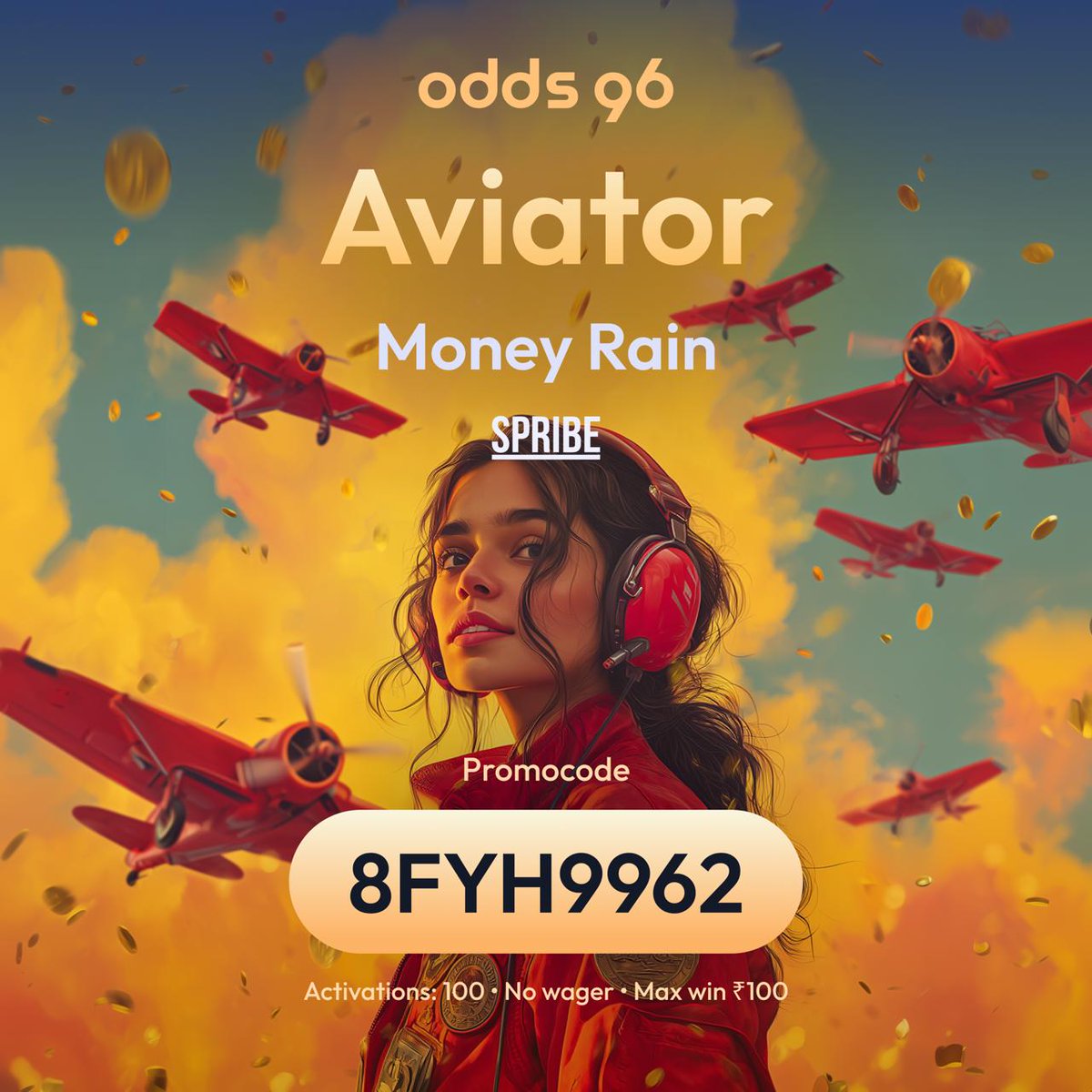 Odds96_india's tweet photo. ⚡💸 Aviator Money Rain is pouring down BIG! ⚡💸

The sky isn’t the limit - every flight can launch you higher into a storm of thrills, treasures, and unstoppable wins! 🌧️💎

🎁 Promo Code: 8FYH9962 🎁

Join now - https://t.co/ZwNMTtTS9v https://t.co/ciRpWXCJjj